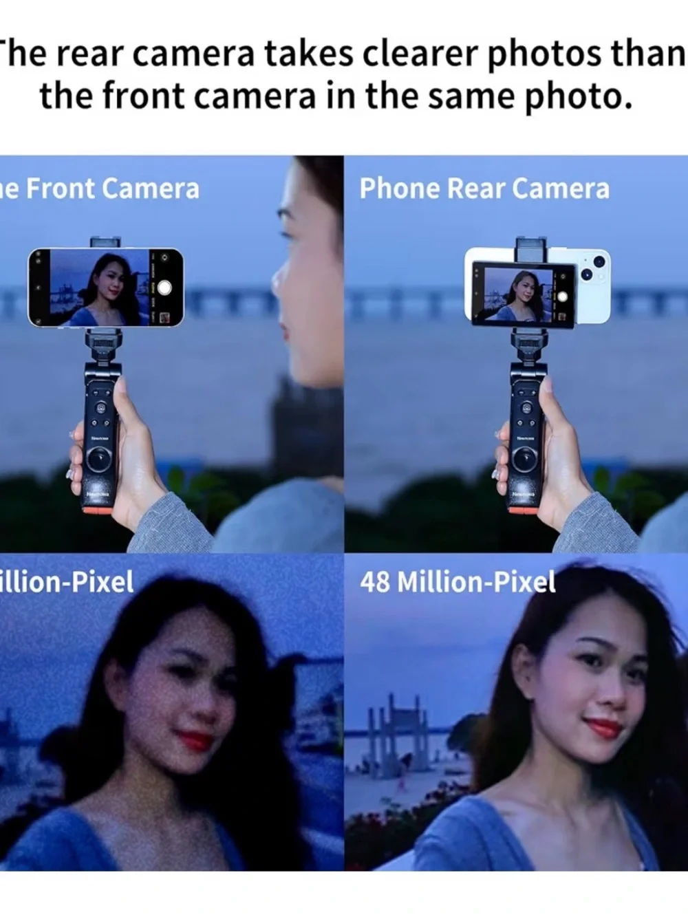 Magnetic Vlog Selfie Screen (4K Recording Rear Camera Monitoring)
